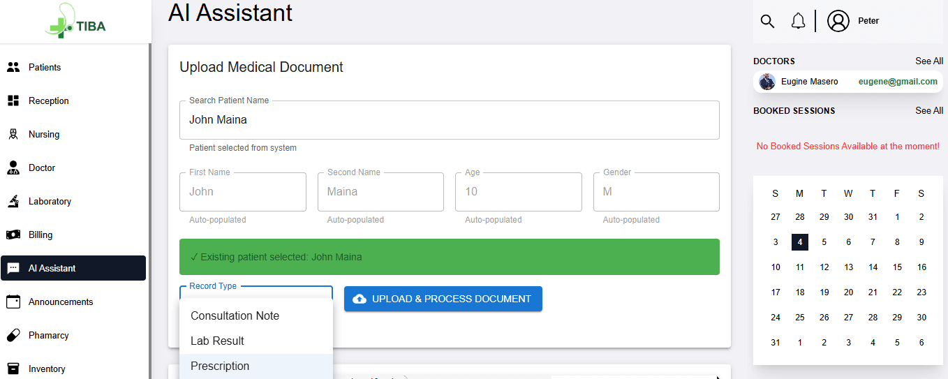 AI Document Processing - Advanced medical record digitization