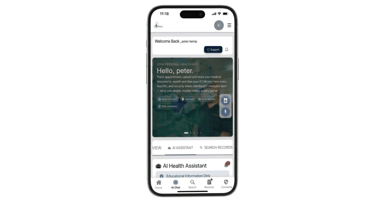 Tiba patient portal on mobile